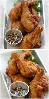 Once your wings are coated, dip them in the flour until they are coated and place them on a baking sheet covered with. Belacan Fried Chicken Crispy And Juicy Malaysian Fried Chicken Marinated With Cilantro And A Chicken Wing Recipes Fried Chicken Recipes Spicy Chicken Recipes