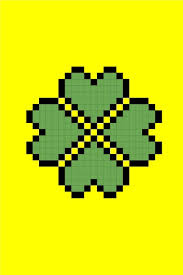 Easy Pixel Art Clover Pixel Art Facile Trefle Trefle