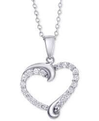 Parcourez notre sélection de white gold necklace : Macy S Diamond Swirl Heart Pendant Necklace 1 2 Ct T W In Sterling Silver 14k Gold Plated Sterling Silver Or 14k Rose Gold Plated Sterling Silver Reviews Necklaces Jewelry Watches Macy S