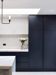 All of these elements make the kitchen the heart of the home as well as one of the most difficult and demanding. Guidelines For A Navy Kitchen Kitchen Ceiling Lights Dark Blue Kitchens Modern Kitchen Design