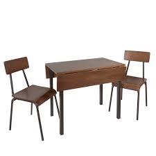 Adding a gateleg table and chairs set in your area is the choice that is right. Industrial 3 Piece Drop Leaf Corner Wood Dining Table And Chair Set Small Space For Kitchen Dining Room Home Furniture Buy Cheap Dining Table Sets Compact Dining Table Set Extendable Dining Table Set