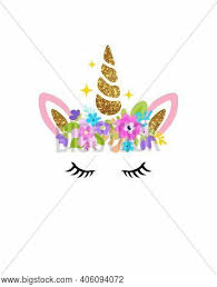 Drawing unicorn horn with flowers. Cartoon Pony Unicorn Image Photo Free Trial Bigstock