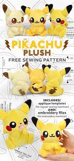 Free Pattern Friday Pikachu Plush Choly Knight Sewing Stuffed Animals Animal Sewing Patterns Diy Plush Toys