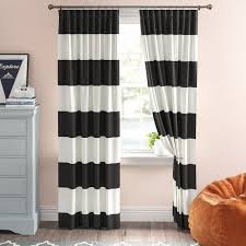 Wilkesville 100 Cotton Striped Room Darkening Thermal Rod Pocket Single Curtain Panel In 2020 Striped Room Curtains White Bedroom Decor