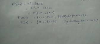 If F X 1 X 2 3x 2 Then What Is The Value Of F X Quora