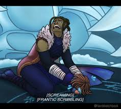 2 75 Beau As Caleb Frantically Drawing The Teleportation Circle Critical Role Characters Critical Role Fan Art Critical Role