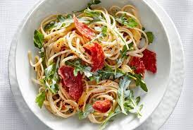 Linguine With Garlic Soppressata And Wilted Arugula Recipes Spagetti Recipe Arugula Recipes