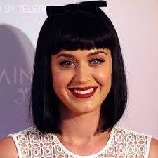 Jet Black Hair Short Bob Cute Short Blunt Bangs Katy Perry Hair Fan Celebrity Hairstyles Hair Fair