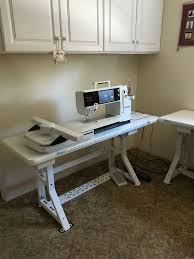 Sew Perfect Large Embroidery Table Shown With A Bernina 780 Koala Sewing Cabinets Sewing Cabinet Sewing Table