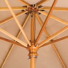 Wooden Center Post Umbrella Woodline Safari Wood Umbrella