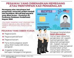 Semacam kata bang napi, kejahatan itu muncul bukan hanya sebab adanya niat, tapi peluang! Pihak Berkuasa Mana Yang Boleh Memegang Atau Menyimpan Kad Pengenalan Kita