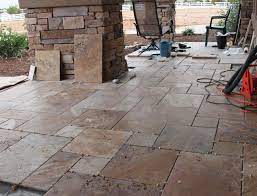 Front Porch Tiles Looks Good With Flag Stone Posts Patio Tiles Outside Flooring Porch Tile