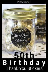 50th Birthday Thank You Gifts Black And Gold 50th Birthday Thank You Stickers 40 Labels 50th Birthday Party Decorations 50th Birthday Party Favors Moms 50th Birthday