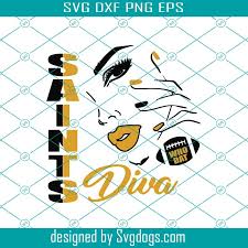 Weekly free svg cut file diy craft inspirations & videos 👇🏼✨click this link for more✨👇🏼 smart.bio/freesvgcaluyadesign. Girl Diva New Orleans Saints Svg New Orleans Saints Png Svgdogs