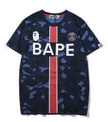 Mens Bape Paris Psd Cotton Camo Sports Hip Hop A Bathing Ape T Shirt M 2xl Ebay