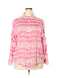 Details About Liz Claiborne Women Pink Long Sleeve Blouse 2 X Plus