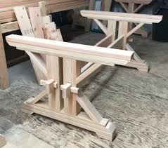 Farmhouse Double Trestle Table Diy Kit Made To Order Etsy Trestle Table Diy Table Farmhouse Table