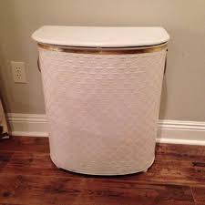 Star laundry basket for toys foldable basket kids cotton linen storage bucket n7. Find More Vintage White Detecto New York Laundry Hamper With Gold Accents For Sale At Up To 90 Off