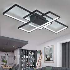 Dimmbar 70w led deckenleuchte sternen deckenlampe bluetooth lautsprecher remote. Led Dimmbar Deckenleuchte Modern Design Schwarz Gross Wohnzimmerlampe Mit Fernbedienung Innen Dekorative Deckenbeleuchtung Fur Wohnzimmer Schlafzimmer Acryl Kuche Leuchte Buro Kronleuchter Hangelampe Beleuchtung Deckenbeleuchtung Sechloe Dk