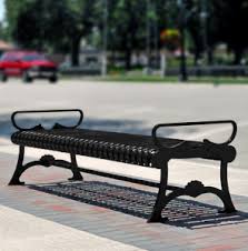 Best outdoor wooden bench ideas. Lemars Series Ribbed Steel Outdoor Backless Bench Belson Outdoors