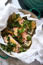 Steamed Salmon With Garlic Herbs And Lemon Oven Recipes Healthy Steamed Salmon Recipes Salmon Recipes Oven