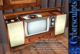The types that seem to fetch more money are those that are tricked out with the turntable, 8 track, and tv, where everything is in tip top working order. Second Life Marketplace Mesh Vintage Console Television