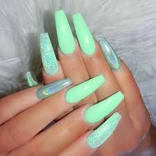 We believe in helping you find the product that is right for you. Mint Green Coffin Acrylic Nails Nail And Manicure Trends