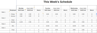 Fyi auto calculate is on, lookup value and table array are all formatted the same. Free Employee Schedule Templates Instructions