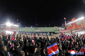 Nuclear-armed North Korea displayed its most advanced Hwasong-20  intercontinental ballistic missile, described by the North Korean  government as the country's "strongest nuclear strategic weapon system."  The Hwasong series of ICBMs has given