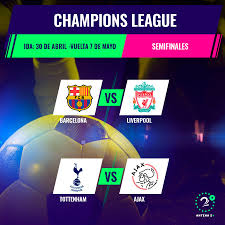 Conoce las sedes, los horarios y las fechas oficiales de los partidos en mediotiempo. Champions League Partidos Fechas Y Horarios De Las Semifinales Antena 2