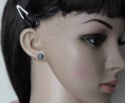 Natural Snowflake Obsidian Studs, Titanium Earrings (hypoallergenic), White  and Black Studs, Gemstone Studs Titanium Post Earrings