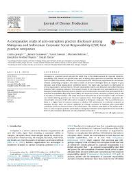 2020 top 5 csr activities for companies in malaysia. Pdf A Comparative Study Of Anti Corruption Practice Disclosure Among Malaysian And Indonesian Corporate Social Responsibility Csr Best Practice Companies Juniati Gunawan Academia Edu