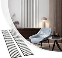 Amazon.com: Olanglab Paneles de pared con listones de madera, paneles de  pared acústicos de madera, 94.5 x 12.6 pulgadas cada uno paneles de pared  3D ...
