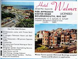 The Hotel Walmer Exeter Rd Bournemouth 1971 Bournemouth Exeter Hotel