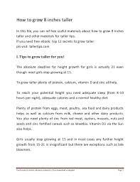 How To Grow 8 Inches Taller
