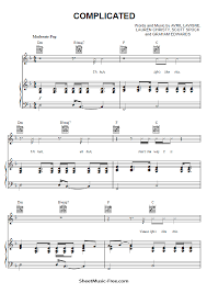 .video by avril lavigne performing complicated. Complicated Sheet Music Avril Lavigne Sheetmusic Free Com