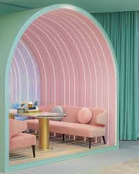 Cara Woodhouse Interiors On Instagram Pink Eye Catching Arches Interior Design Of Boguanxi An Sales Centre By B Home Interior Design Design Interior Design