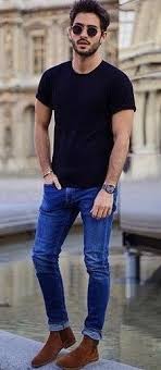 Black Boots With Blue Jeans Mens Pin En Summer Fashion