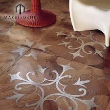 جديد زهرة تصميم نمط ذهبي معدني أسود خشب البطانة الأرضيات الباركيه Pfm Imp Exp Co Ltd