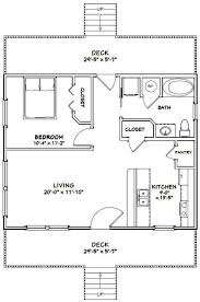 30x24 House 1 Bedroom 1 Bath 720 Sq Ft Pdf Floor Plan Etsy In 2020 Pool House Plans One Bedroom House Plans One Bedroom House