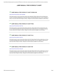 Jump Manual Free Workout Chart