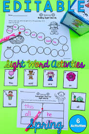 The vocabulary words in these lists will appear in the spelling tests of spellquiz. Spring Editable Sight Word Activities 6 Printable Sight Word Games To Be Used During Your Spring Themed Sight Word Activities Word Activities Sight Word Games