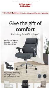 The height and tilt adjustment let you choose a convenient sitting position and the lumbar support provides a safe backrest. Save Over 50 Select Realspace Seating Office Depot Email Archive