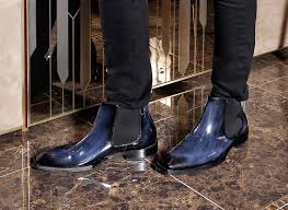 Chaussures en cuir et daim de haute qualité. Bottines De Luxe Pour Hommes