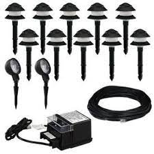 Portfolio 4 Watt Black Low Voltage Path Light Kit Lowes Com Path Lights Solar Lights Garden Lights