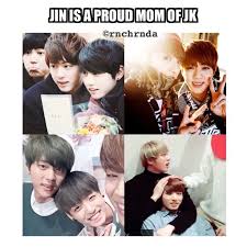 Mommy Jin And Baby Jungkook Bangtan Boys In 2019 Bts Bts Memes Bts Boys