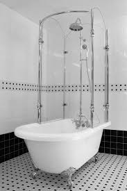 Oasis 65 Extra Wide Clawfoot Shower Tub With Glass Shower Enclosure Glass Shower Enclosures Shower Tub Clawfoot Tub Shower