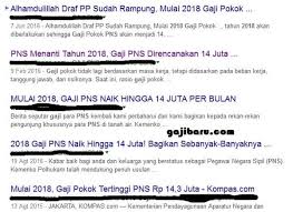 Nasional | 1 bulan 13 hari 23 jam 9 menit lalu. Gaji Pns 2018 Jadi Naik Gajibaru Com
