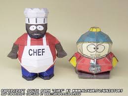Papercraft South Park Chef Cartman Paper Crafts South Park Paper Toys