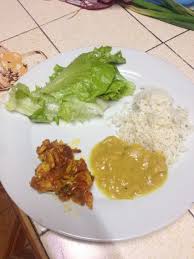 Riz Basmati Grain Pois Salade Et Rougail De Morue Food Rice Grains